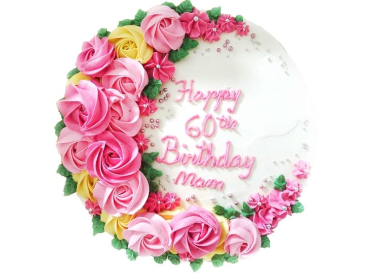60th rose cake
