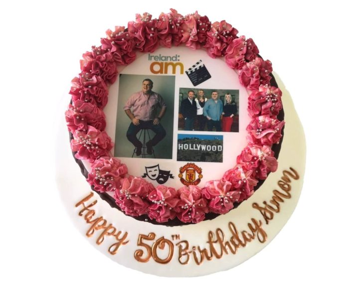 Cake for Ireland AM Simons 50th birthday