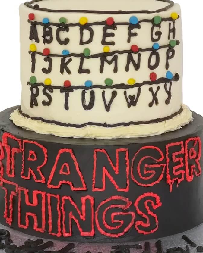 stranger things netflix series birthday cake