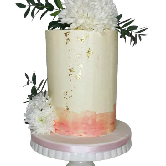 1 tier extra tall wedding cake for a small wedding