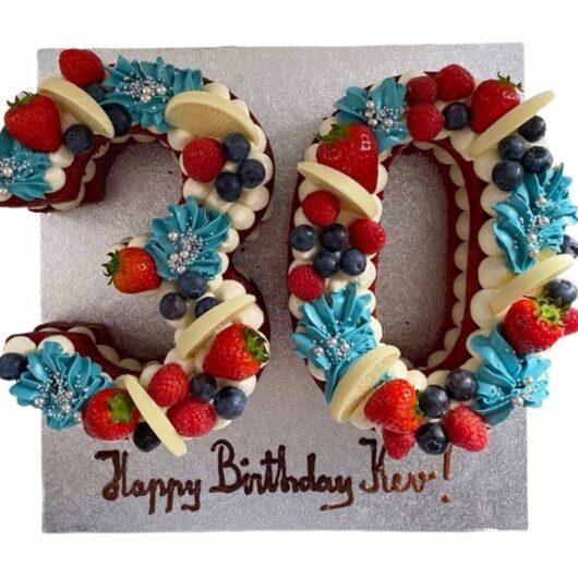 Buy Blue Glitter Happy 30th Birthday Cake Topper Online