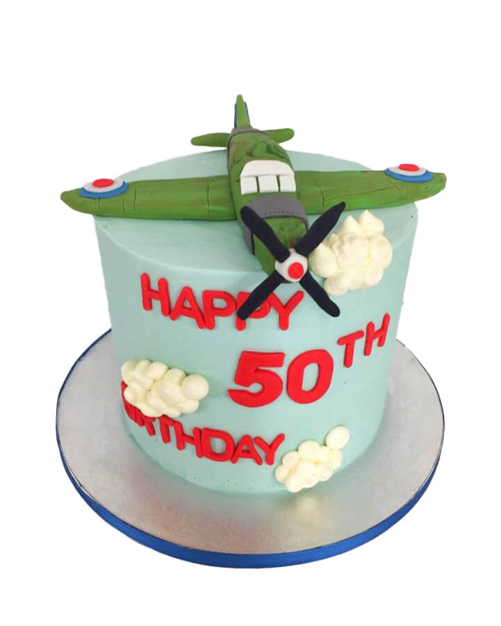 Army plain 50th cake