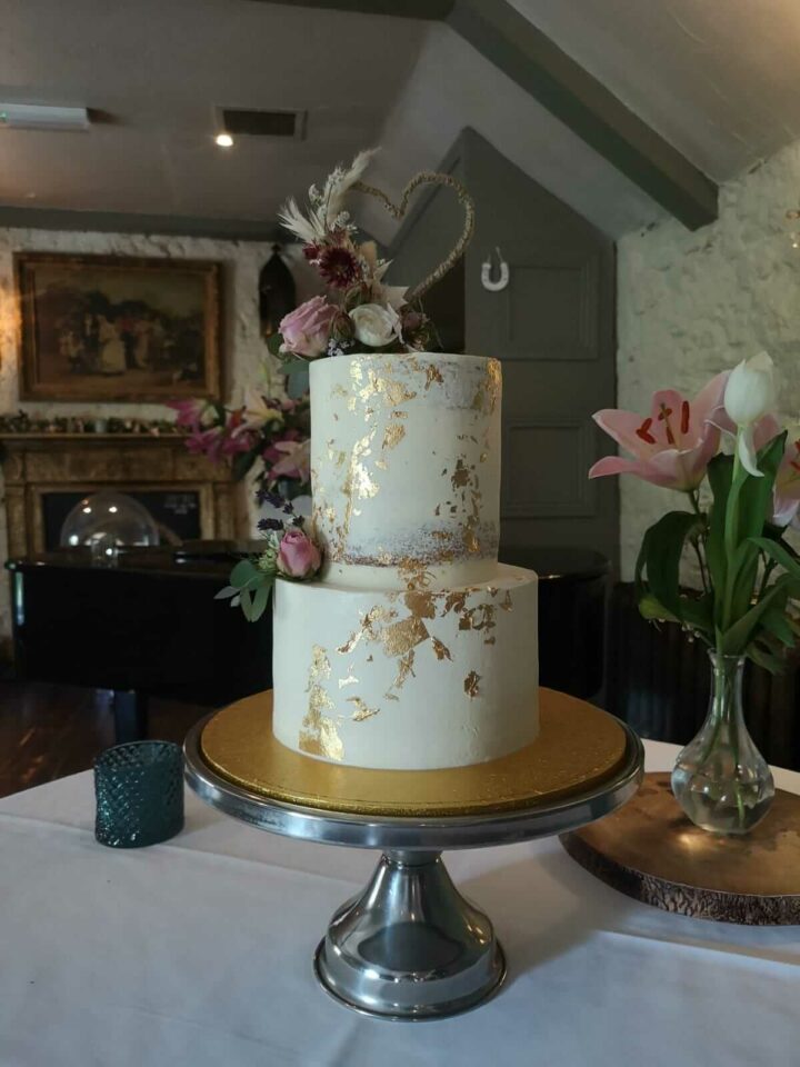 Charming Rustic Wedding Cake 2 tier by Eves Cakes