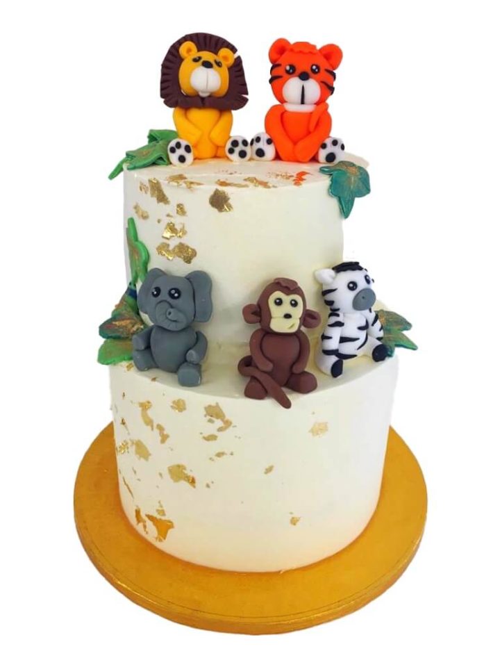 Jungle 2 tier cake