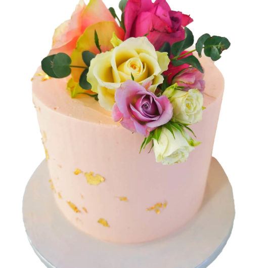 Single tier wedding cakes, Blush style for Micro wedding