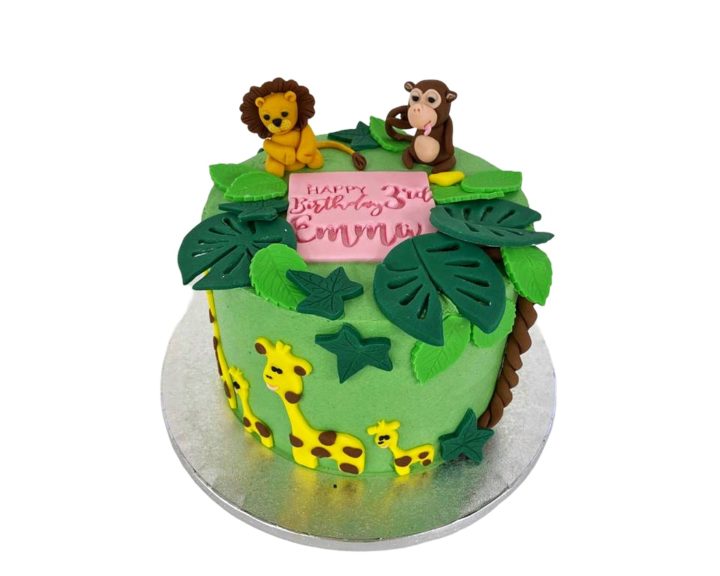 birthday cake with animals for kids