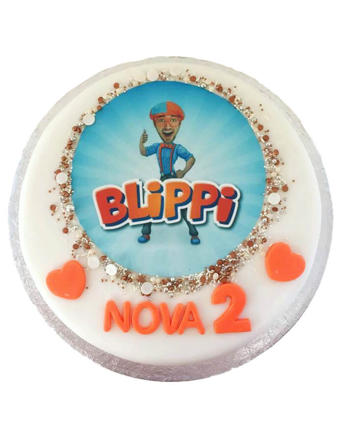 blippi birhtdeya cake for 2nd birthday