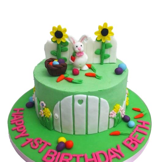 bunny cake for a 1st birthday