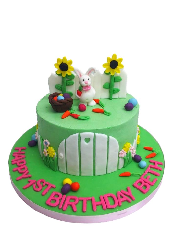 bunny cake for a 1st birthday