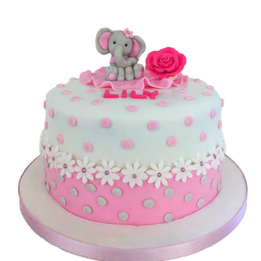 elephant christening cake