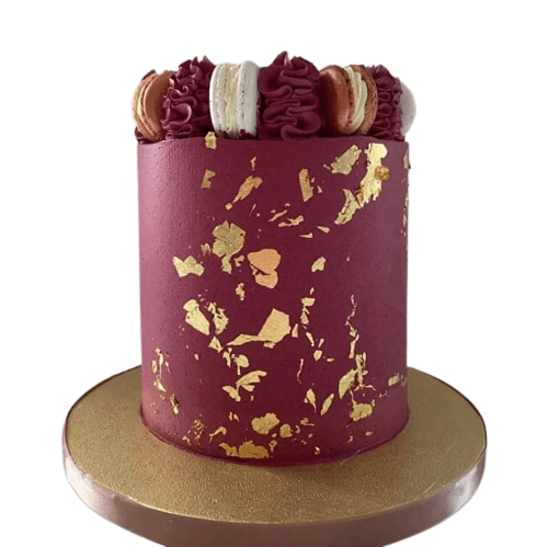posh burgundy cake