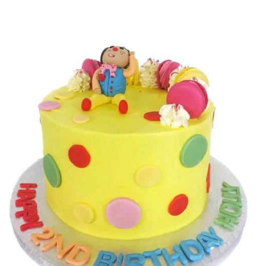 yellow circus cake for girl