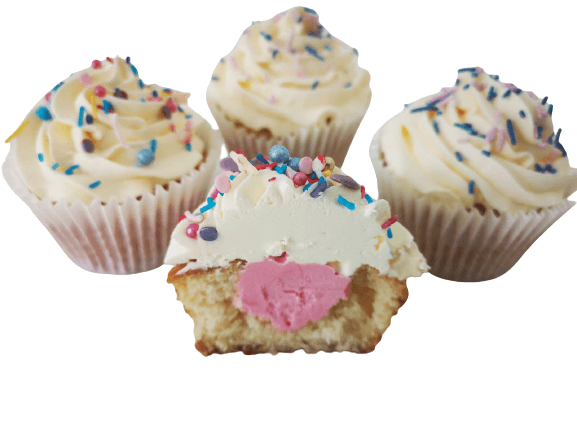 Baby Girl Gender Reveal Cupcake