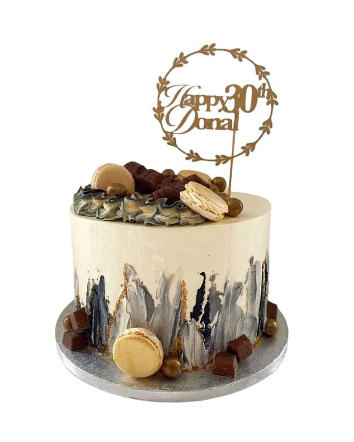 Amazon.com: Larchio 30th Birthday Cake Topper, Rose Gold Happy 30th  Birthday Cake Topper with Balloon Cake Topper and 4PCS Heart and Star Cupcake  Topper for Women Birthday Cake Decoration : Grocery &