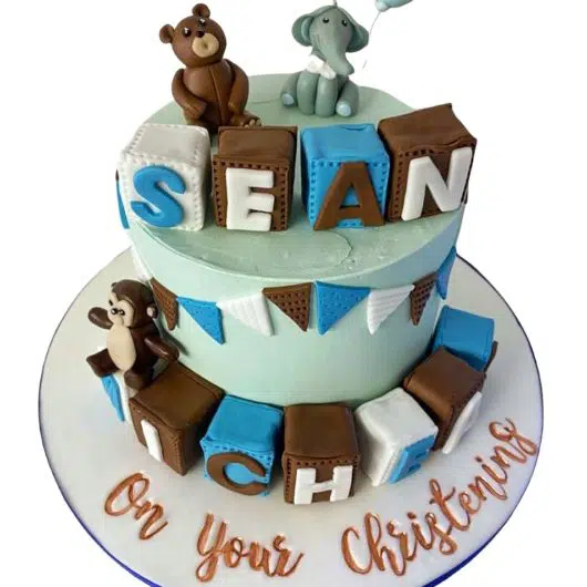 christening cakes for boys