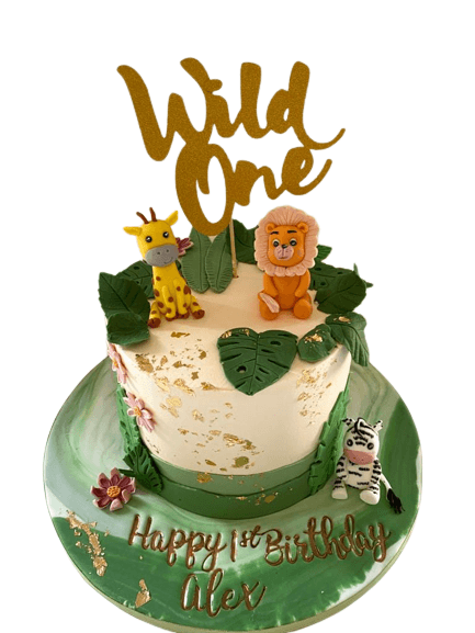 order online wild one jungle birthday cake