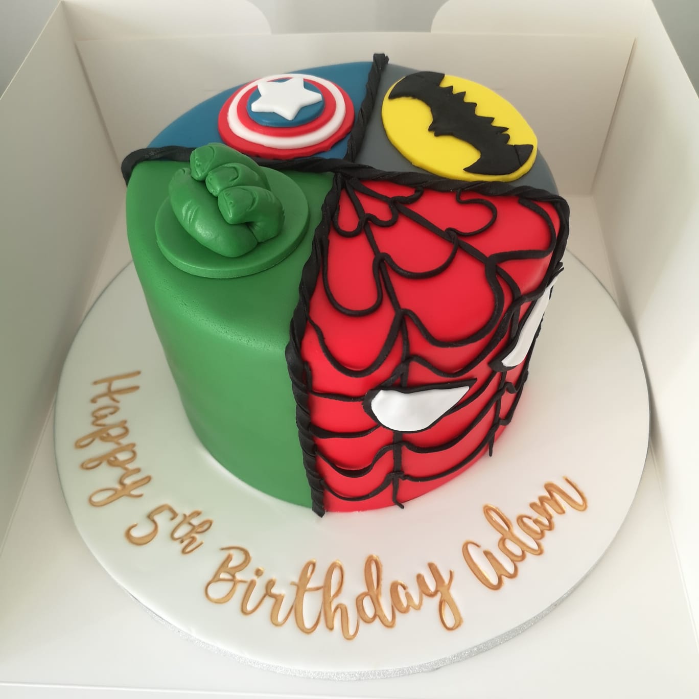 Avengers Birthday Cake for little Leo on his 4th birthday. A fun cake ... |  TikTok