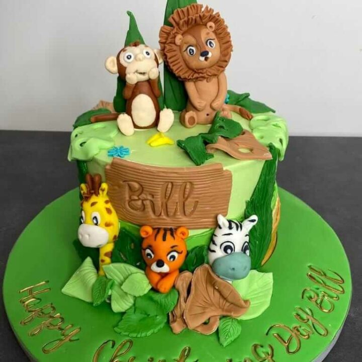 safari jungle cake for kids