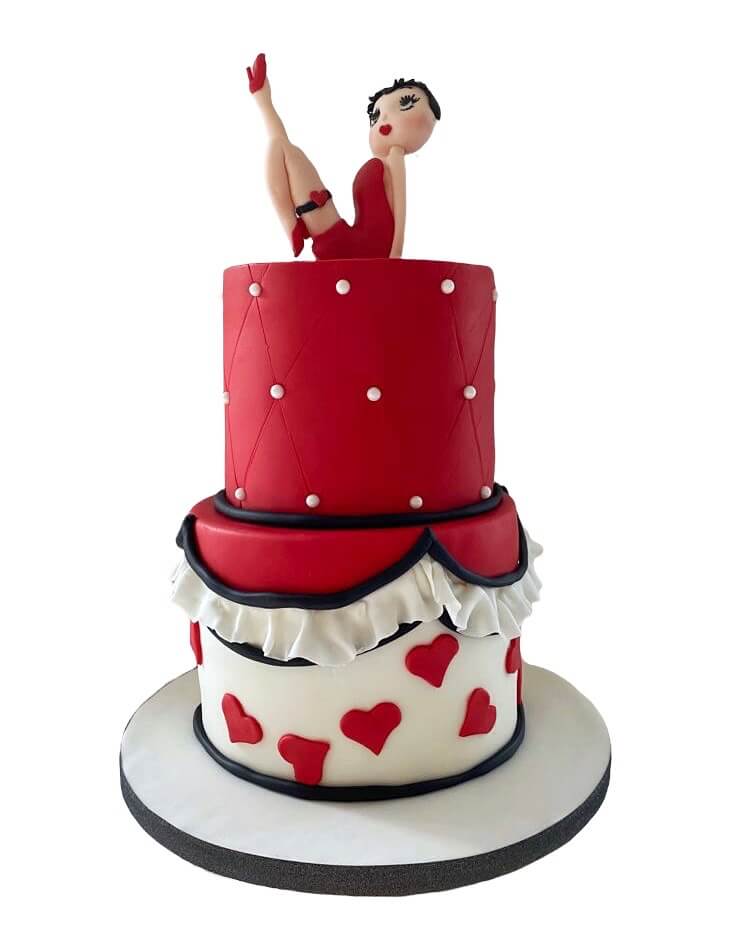 red birthday cake for women