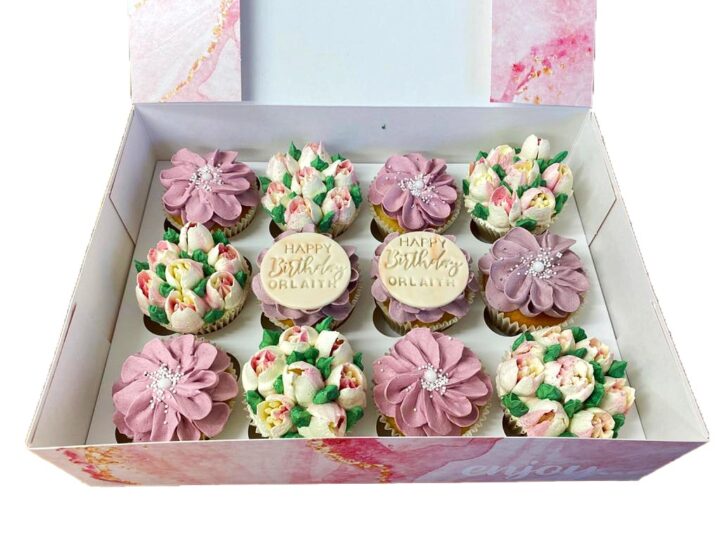 Flower Birthday Cupcakes Dublin Delivery