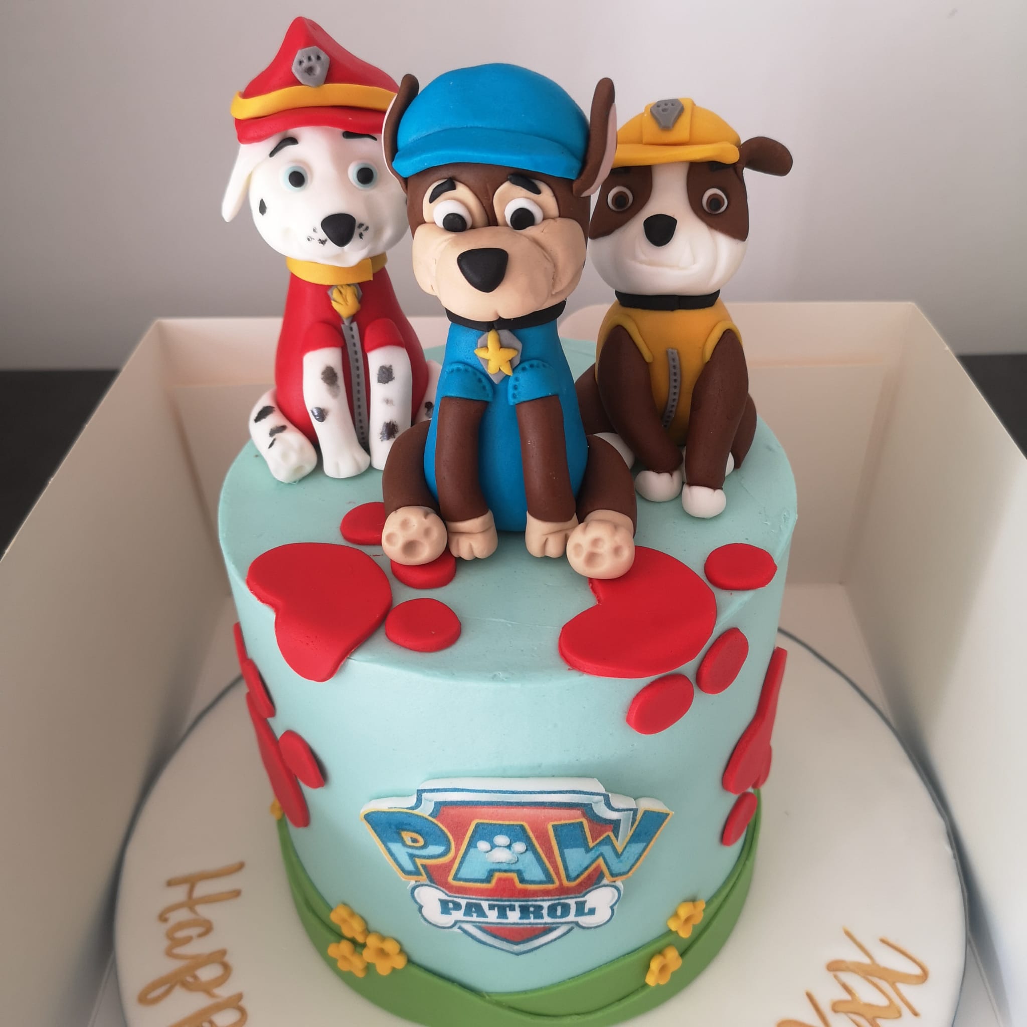 Paw Patrol Cake with Chase and Friends - Eve's Cakes