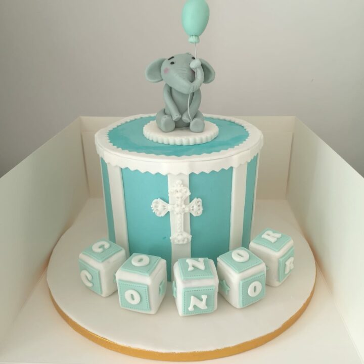 Elephant Christening Cake in DUblin By Eves Cakes