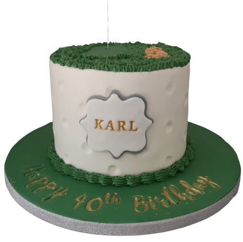 Golf Cake with golf course and sand trap
