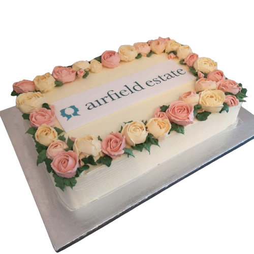 Canvas Cake with Buttercream Roses delivery in Dublin by Eves Cakes Dublin
