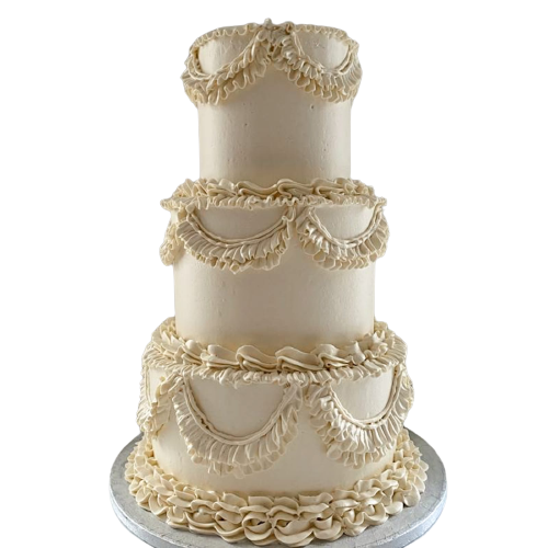 Lambeth Wedding Cake Ivory Colour with three tiers