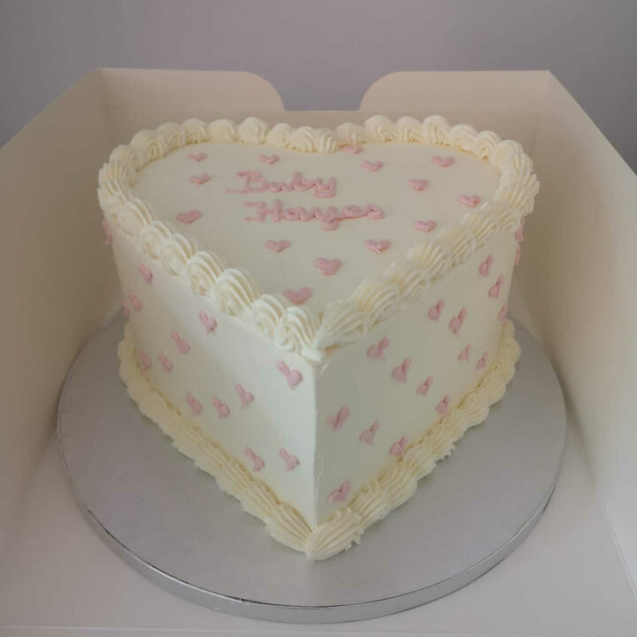 heart cake for baby shower or birthday